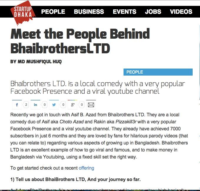 Startup Dhaka article: Meet the People Behind BhaiBrothersLTD