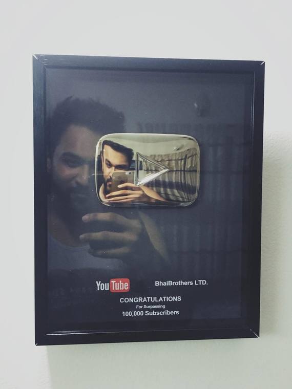 YouTube Silver Play Button for BhaiBrothers LTD